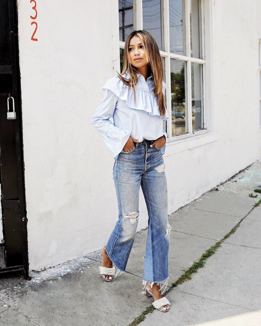 How to Style Cropped Flare Jeans for Petite Frames