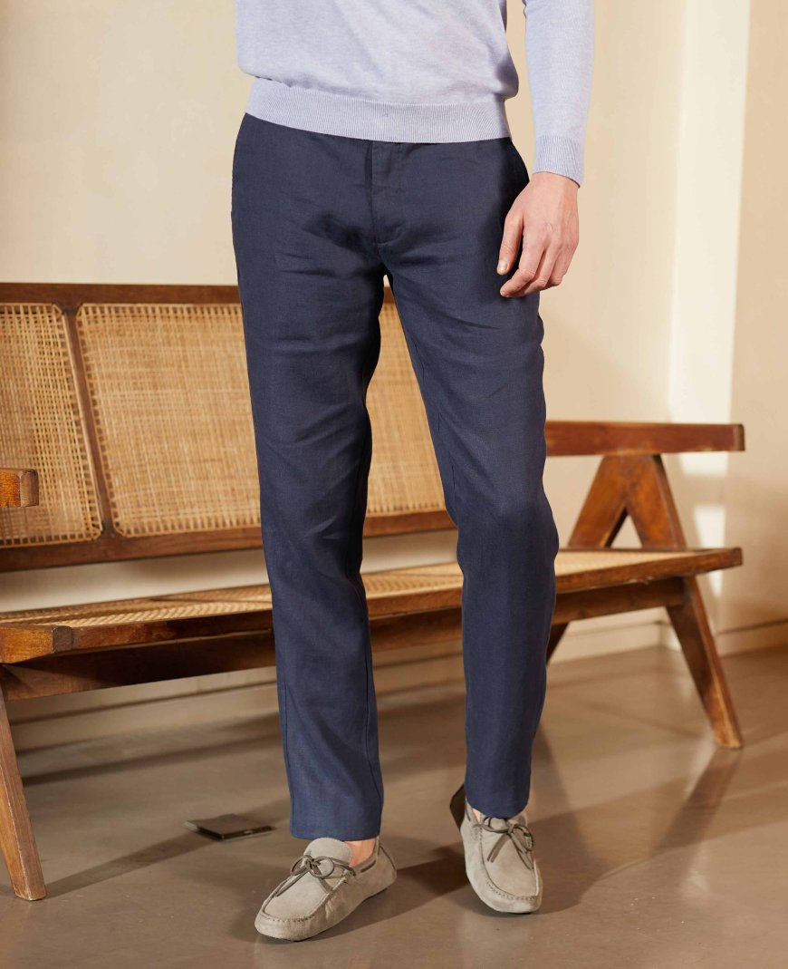 Navy Linen Trousers for Women: Effortless Style for Warm Weather